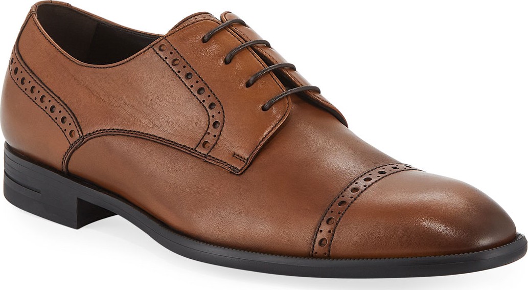 Ermenegildo Zegna Men's New Flex Cap-Toe Derby Shoes