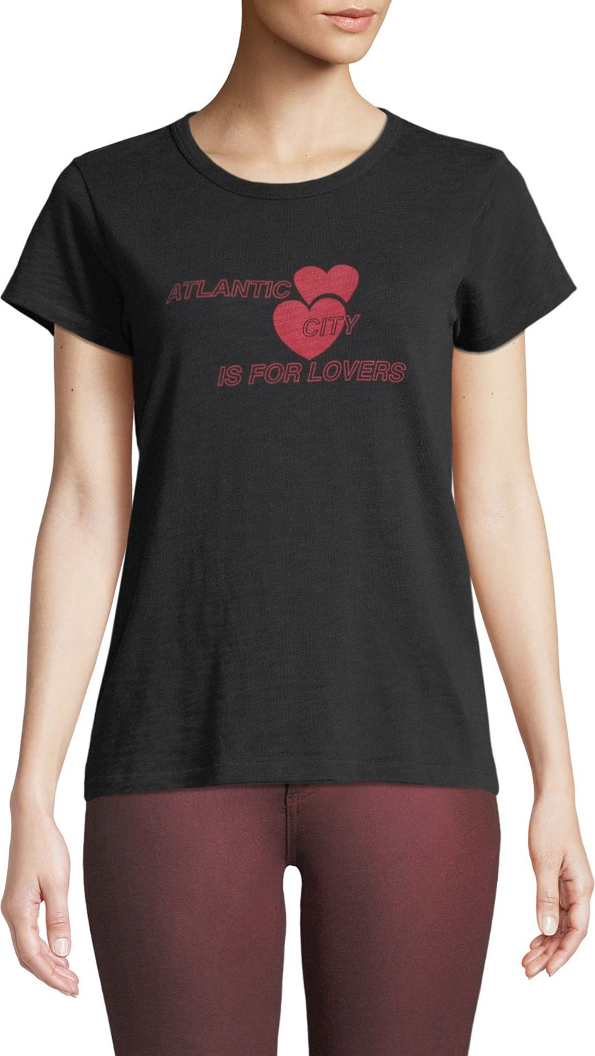 Rag & Bone AC is for Lovers Crewneck Short-Sleeve Cotton Tee