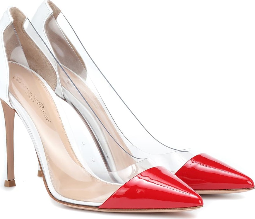 Gianvito Rossi Plexi 105 patent leather pumps