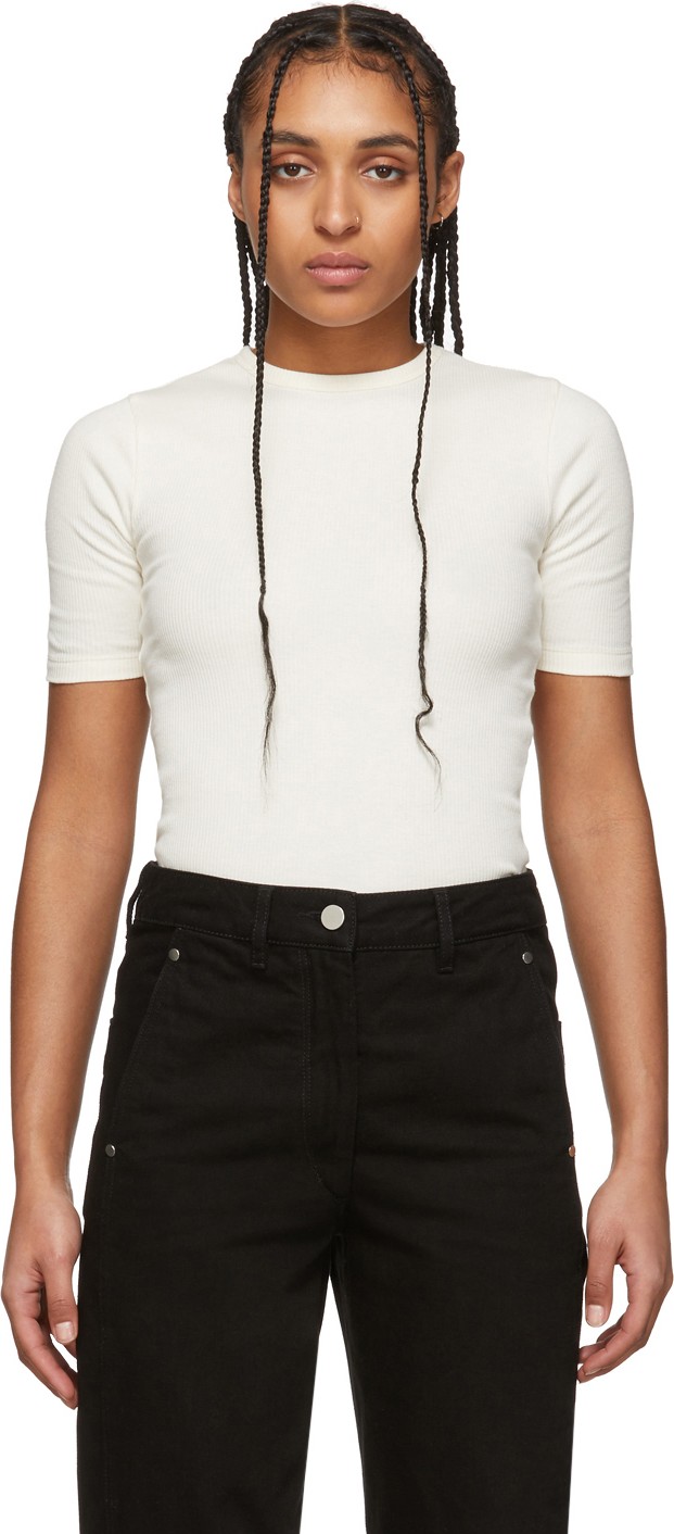 AMI Off-White Fitted T-Shirt