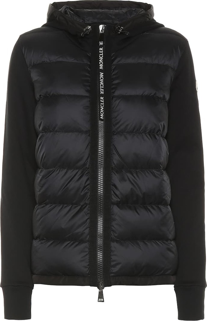 Moncler Cotton-jersey down hoodie