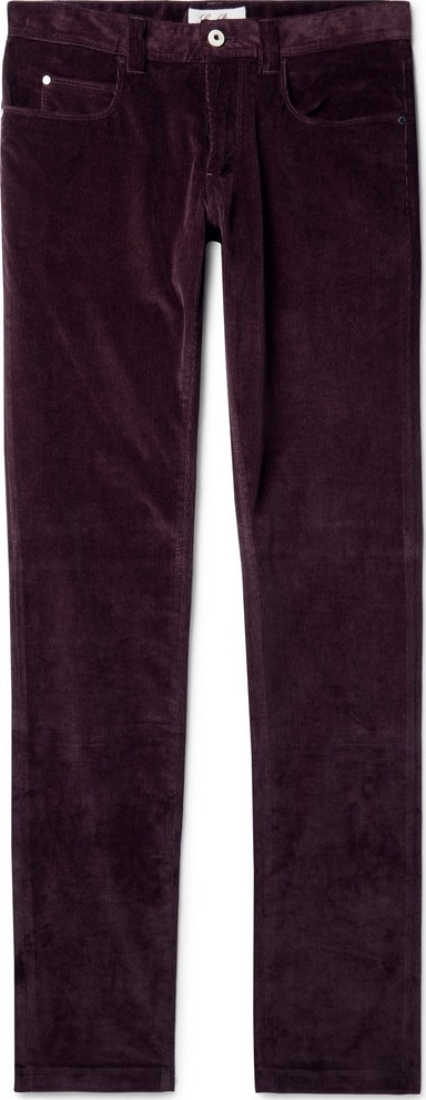 Loro Piana Slim-Fit Stretch-Cotton Corduroy Trousers
