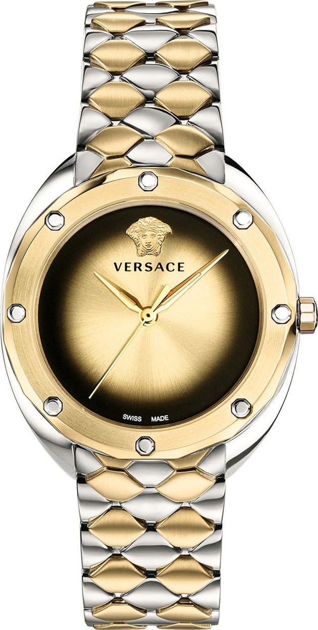 Versace 38mm Shadov Bracelet Watch, Two-Tone