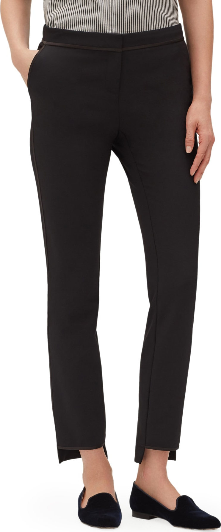Lafayette 148 New York Manhattan Acclaimed Stretch Step Hem Slim Pants