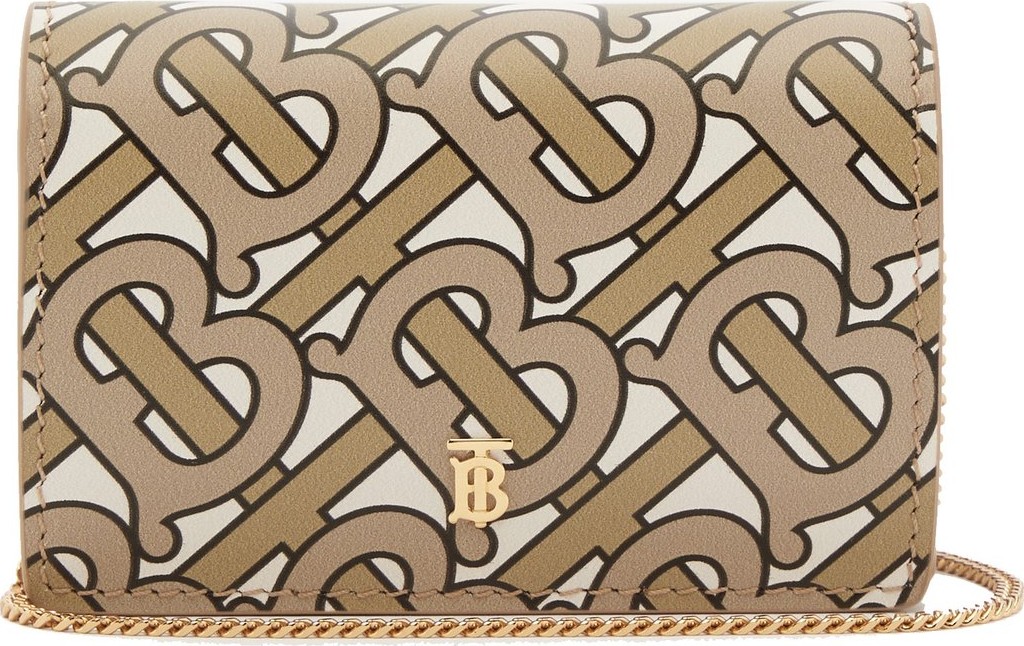 Burberry London England Jessie monogram logo-print leather chain wallet