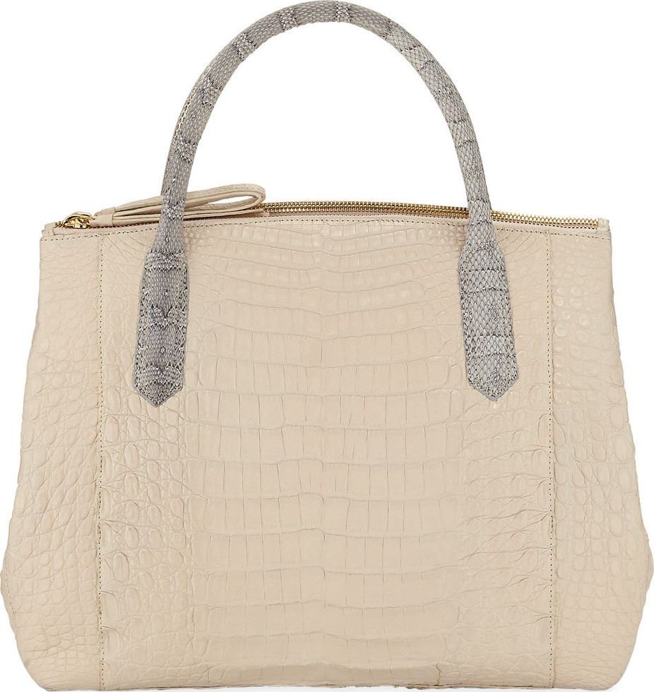 Nancy Gonzalez Nyx Medium Zip Crocodile Tote Bag