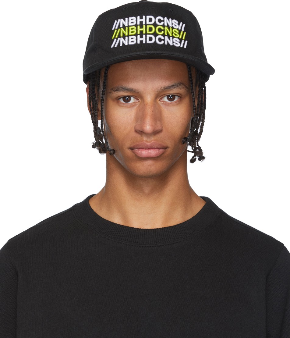 Neighborhood Black Converse Edition Logo Six Panel Cap