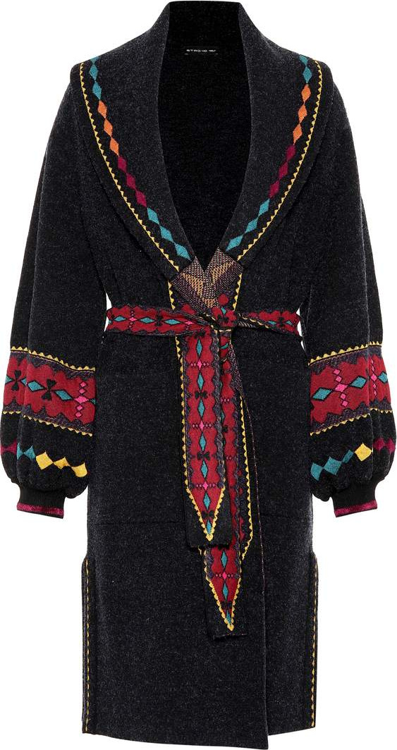 Etro Patterned tie cardigan