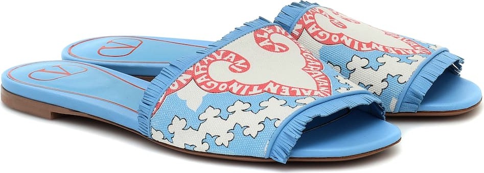 Valentino Exclusive to Mytheresa – Valentino Garavani canvas and leather sandals