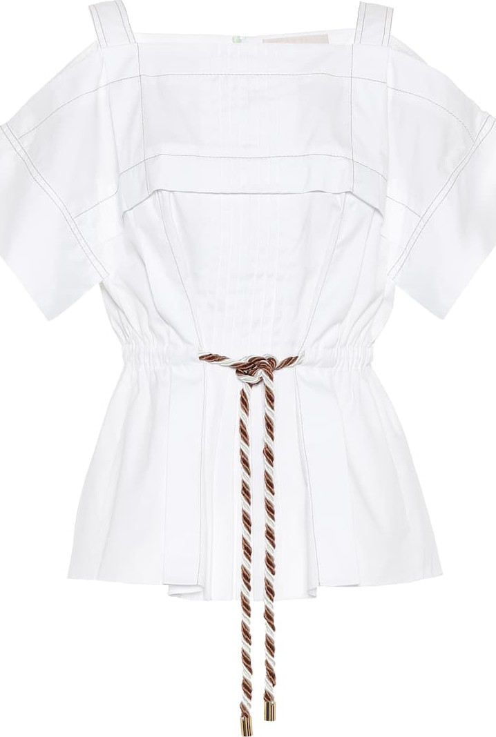 Peter Pilotto Off-the-shoulder cotton top