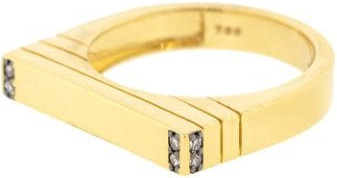 Sorellina - 18kt yellow gold diamond Ti Amo Stacking ring