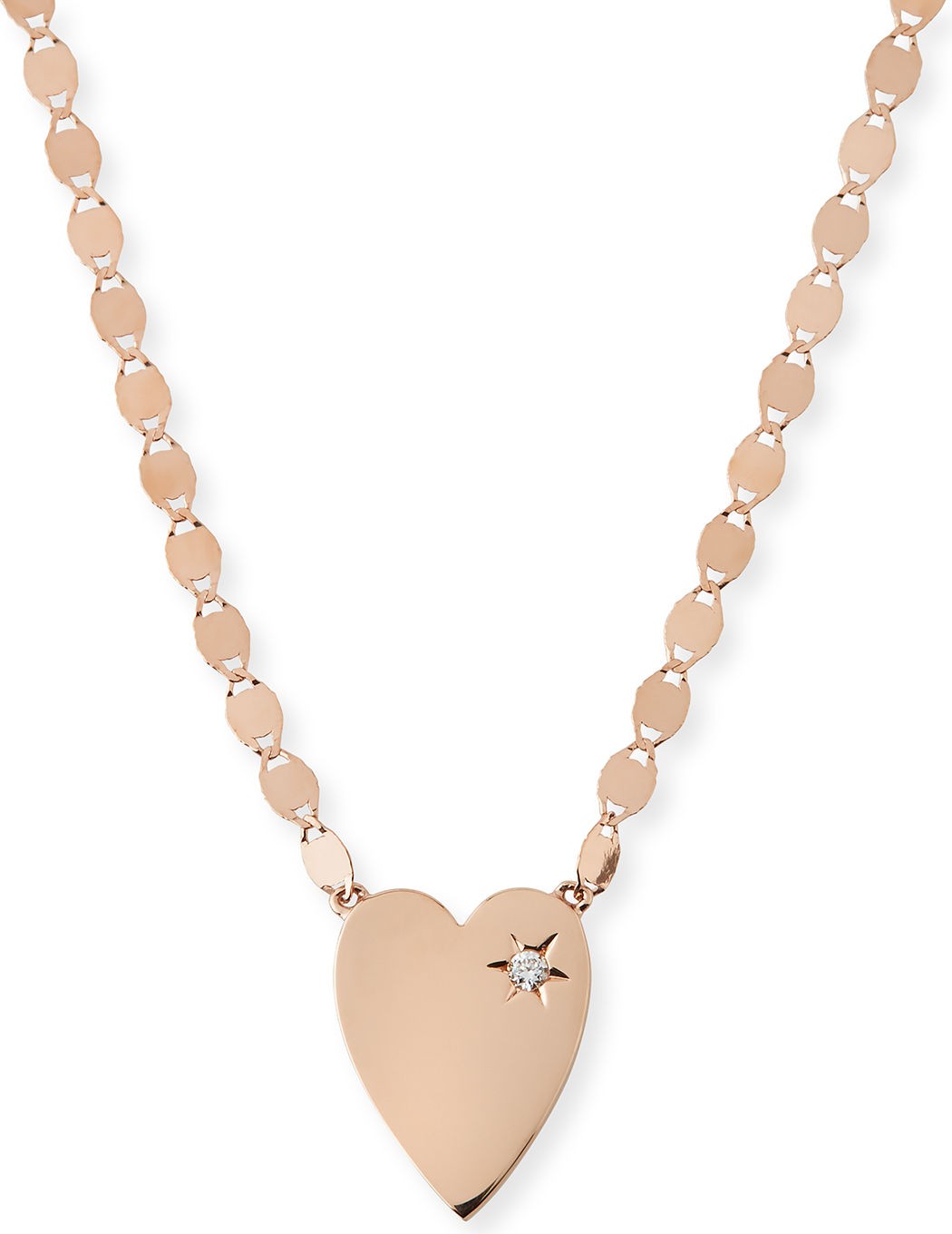 Lana 14k Small Heart Pendant Necklace w/ White Diamond