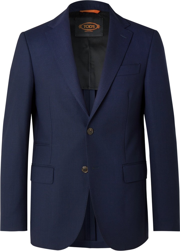 Tod's Navy Slim-Fit Wool Blazer
