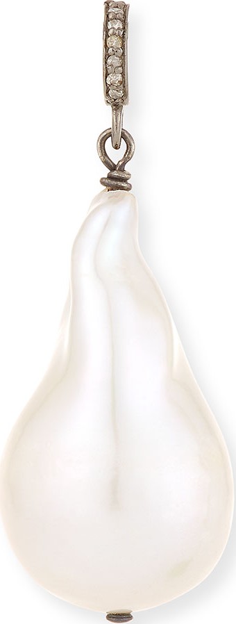 Margo Morrison Diamond & Baroque Pearl Pendant