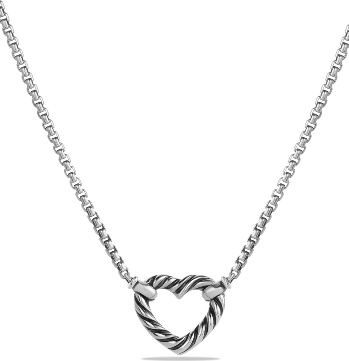 David Yurman Reversible Heart Station Pendant Necklace