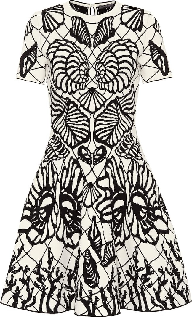 Alexander McQueen Jacquard knit minidress