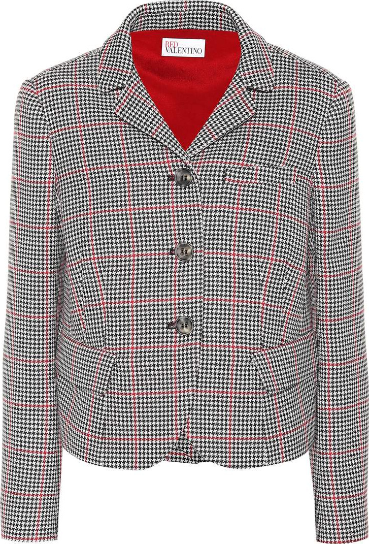 RED Valentino Check cotton and wool jacket