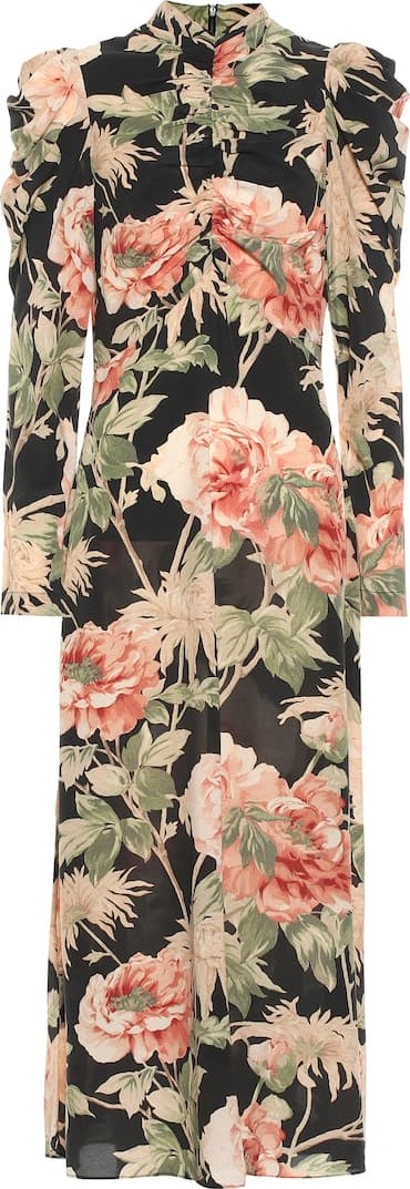 Zimmermann Espionage floral stretch-silk dress