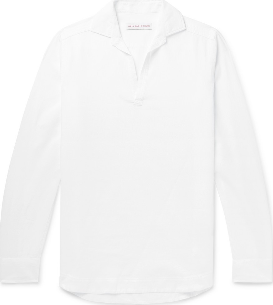 Orlebar Brown Ridley Waffle-Knit Cotton Shirt