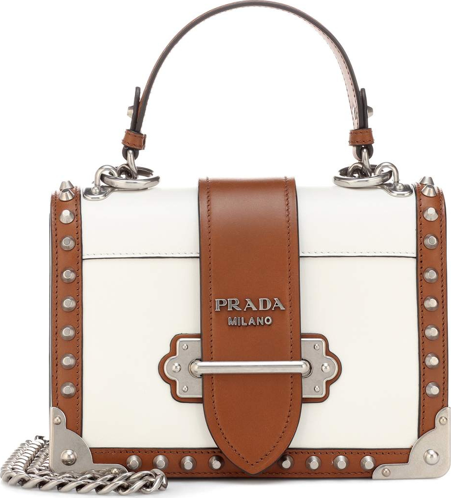 Prada Cahier leather shoulder bag