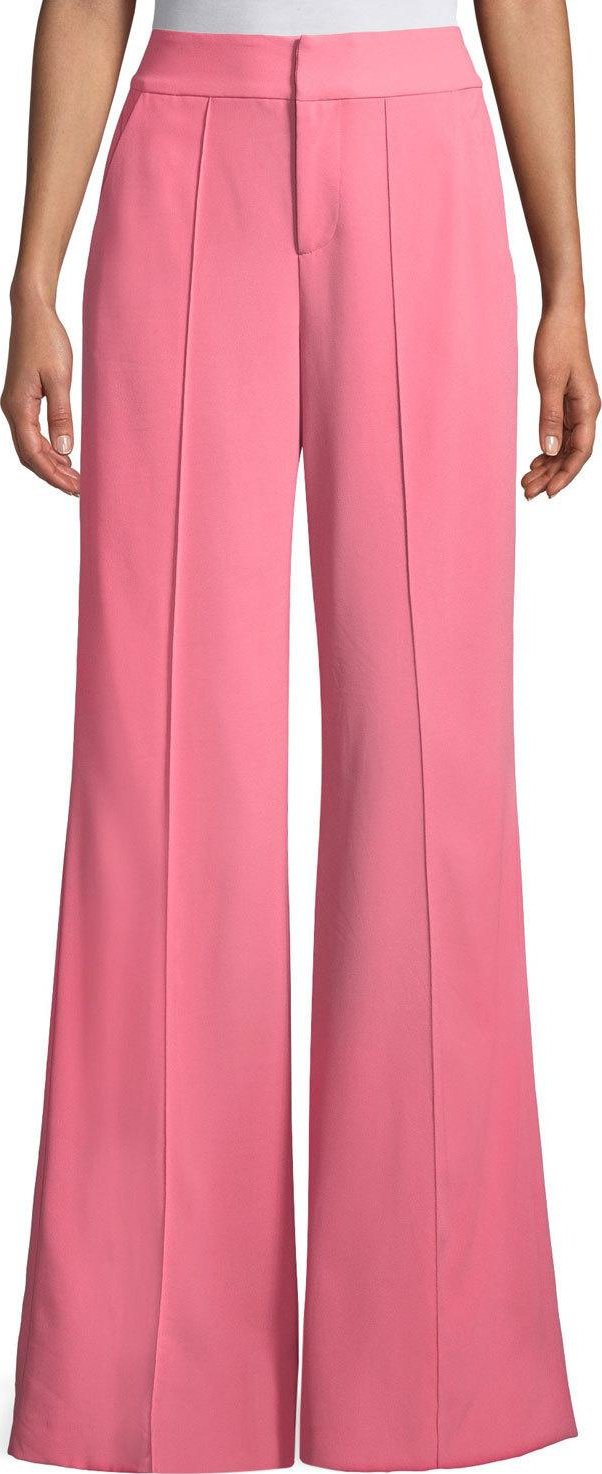 Alice + Olivia Jalisa High-Waist Fitted Flared Pants