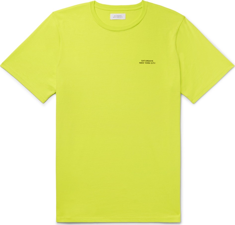 SATURDAYS NYC Logo-Print Cotton-Jersey T-Shirt