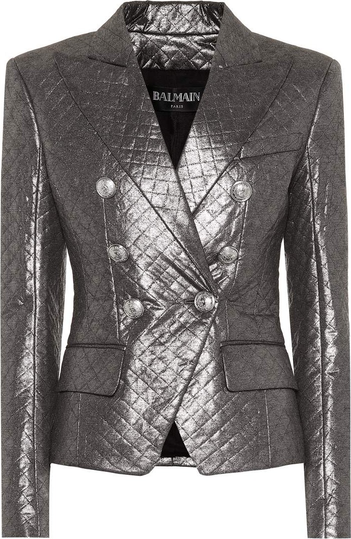 Balmain Quilted metallic blazer