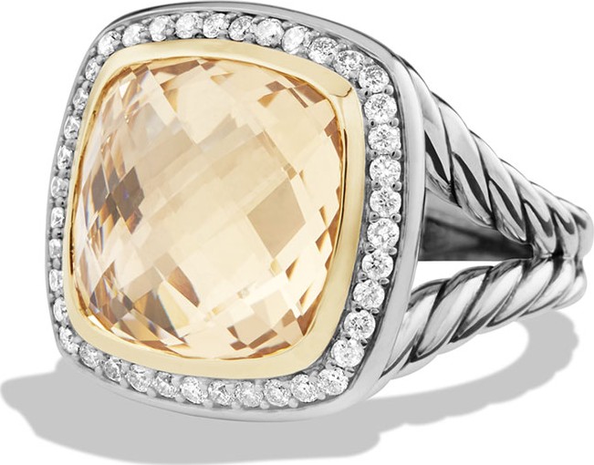 David Yurman 14mm New Albion Champagne Citrine Ring