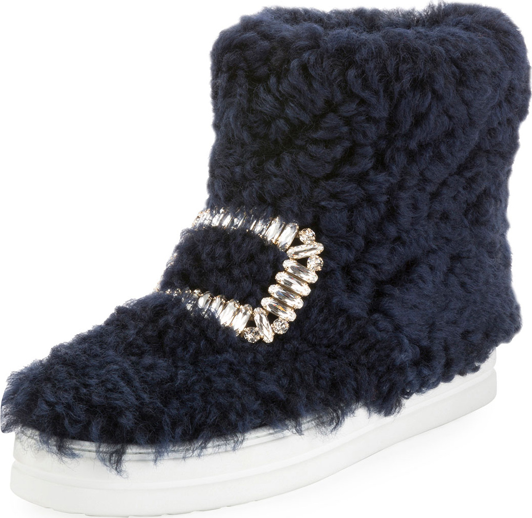 Roger Vivier Sneaky Viv Shearling Booties