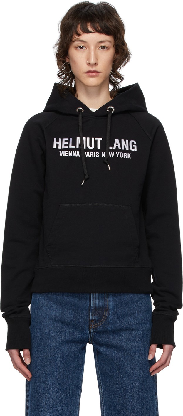 Helmut Lang Black Slim Hoodie