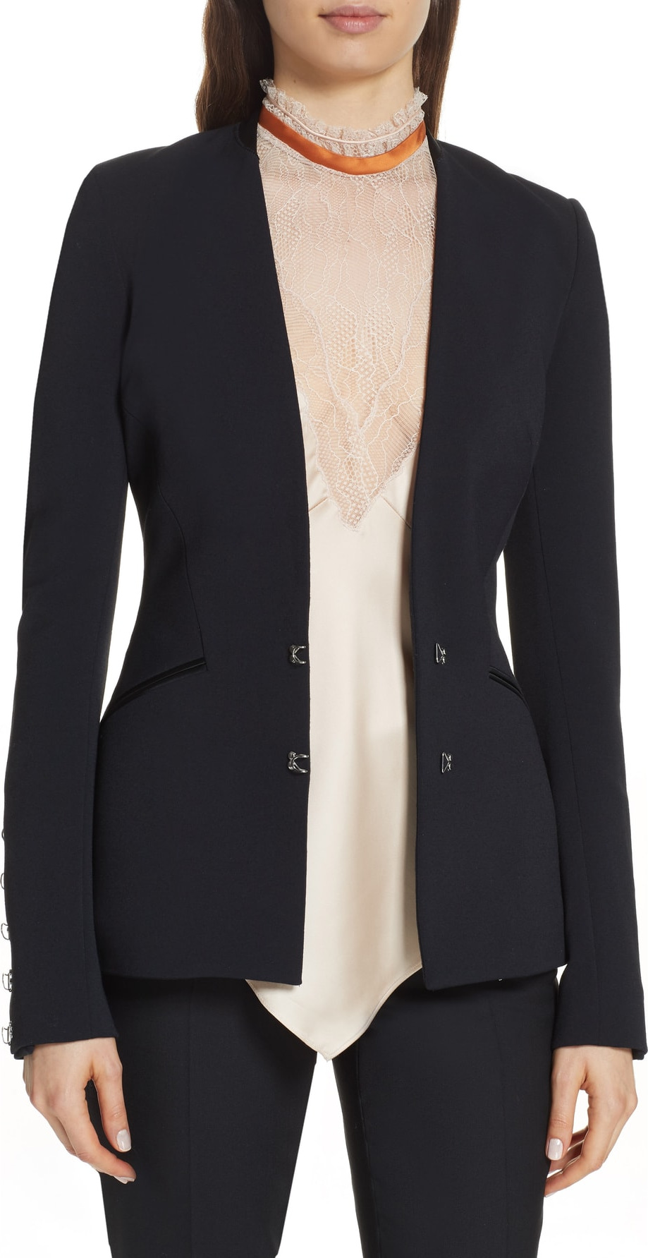 Jonathan Simkhai Compact Stretch Basque Blazer