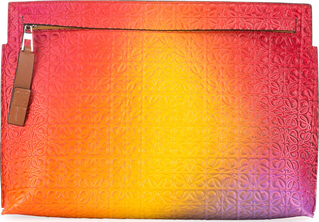 LOEWE T-Pouch Repeat Spray Clutch Bag