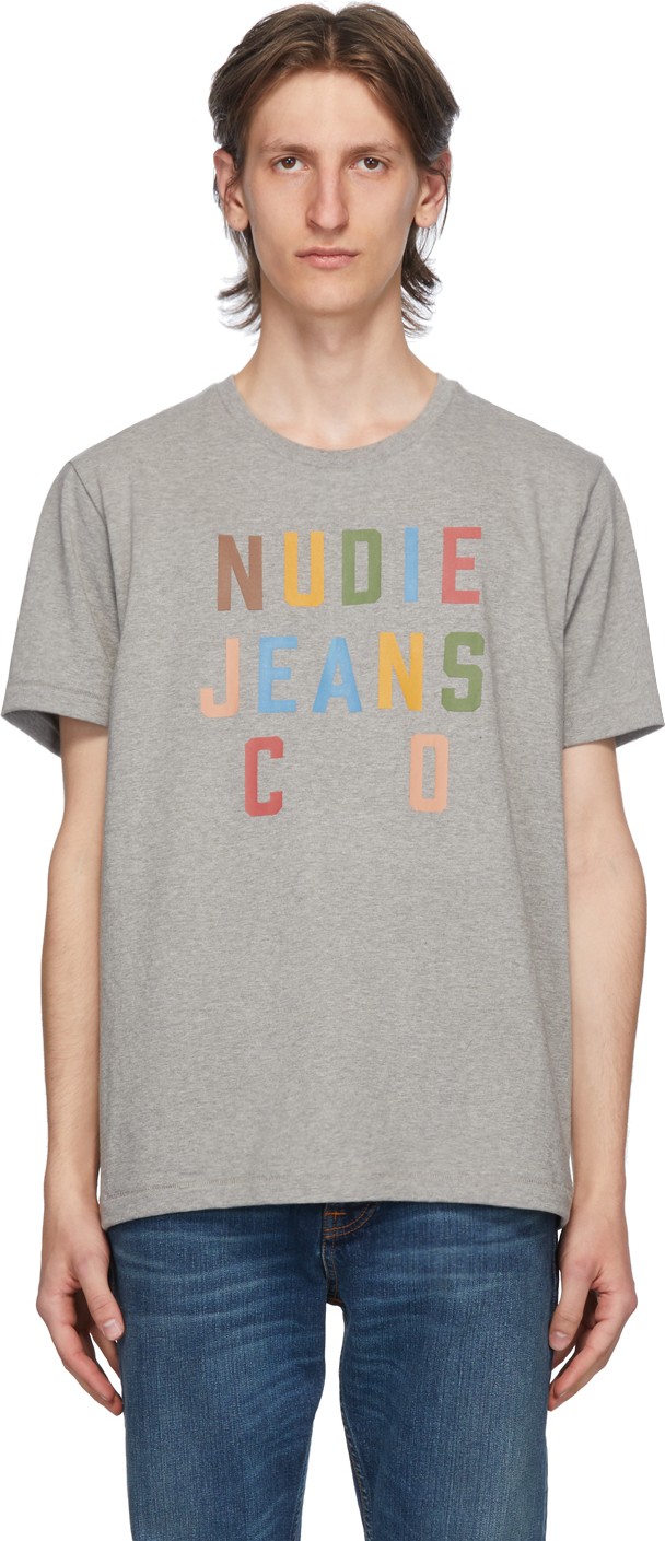 Nudie Jeans Grey Roy T-Shirt