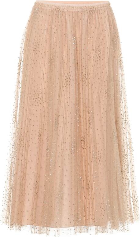 RED Valentino Fil coupé tulle midi skirt RED Valentino Fil coupé tulle midi skirt