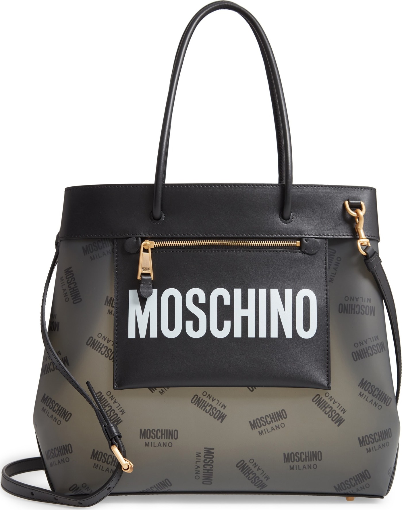 Moschino Translucent Logo Tote