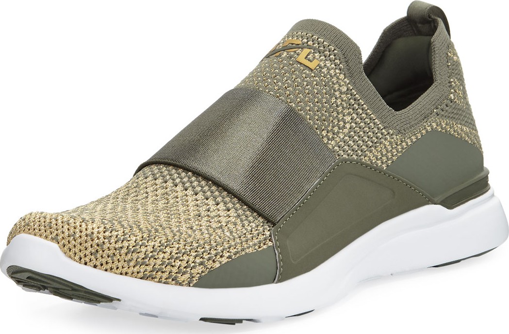 Athletic Propulsion Labs Techloom Bliss Metallic Knit Slip-On Running Sneakers