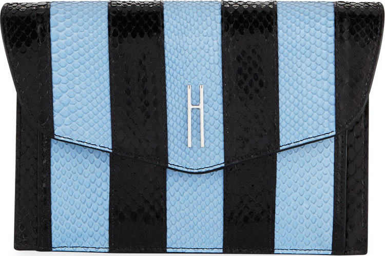 Hayward Bobby Glazed Python Clutch Bag