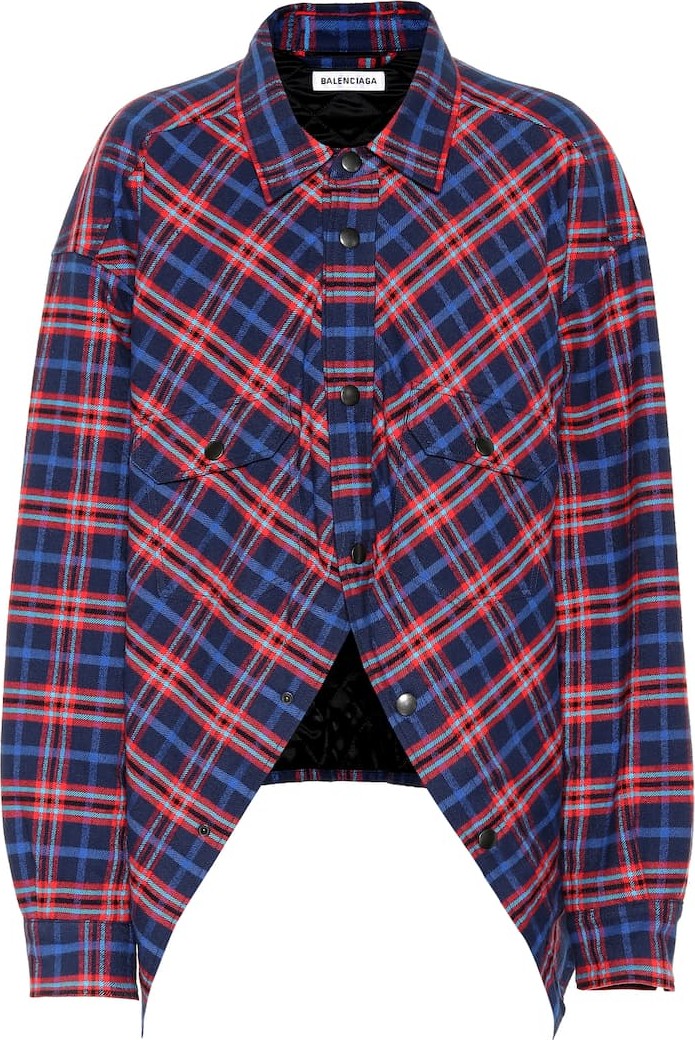 Balenciaga Swing checked cotton shirt