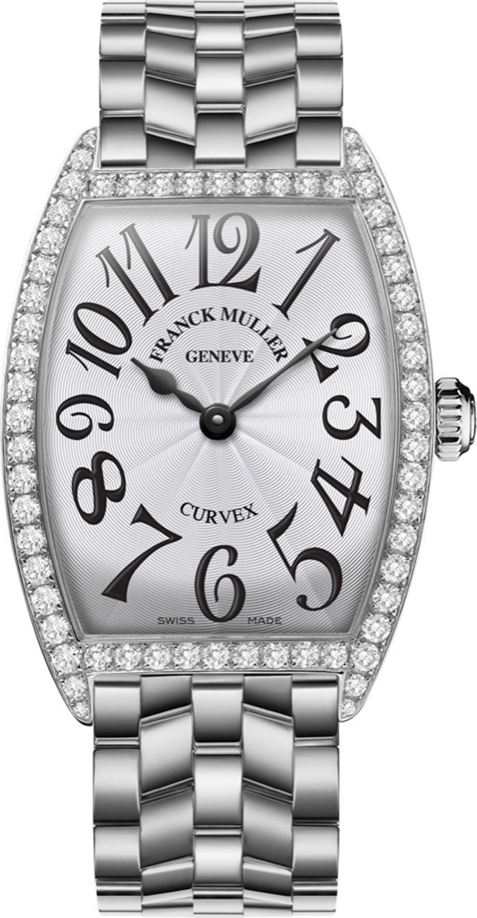 Franck Muller Ladies Curves Stainless Steel Diamond Watch