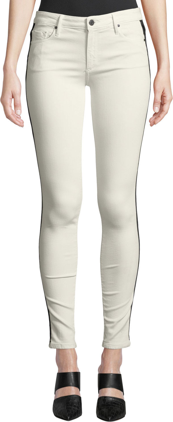 Black Orchid Jude Mid-Rise Skinny Jeans w/ Tuxedo Stripes