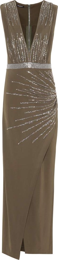 Balmain Sequined jersey gown
