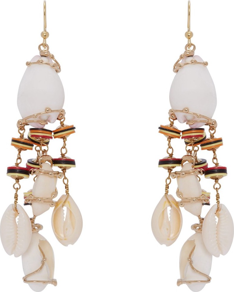 Rosantica Viper shell and bead drop earrings
