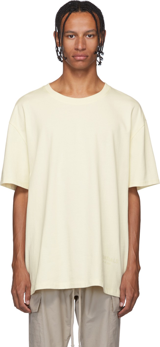 Essentials Off-White Reflective Logo T-Shirt