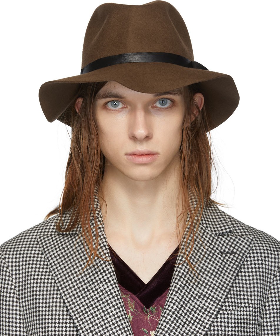 Needles Brown Felt Crusher Hat