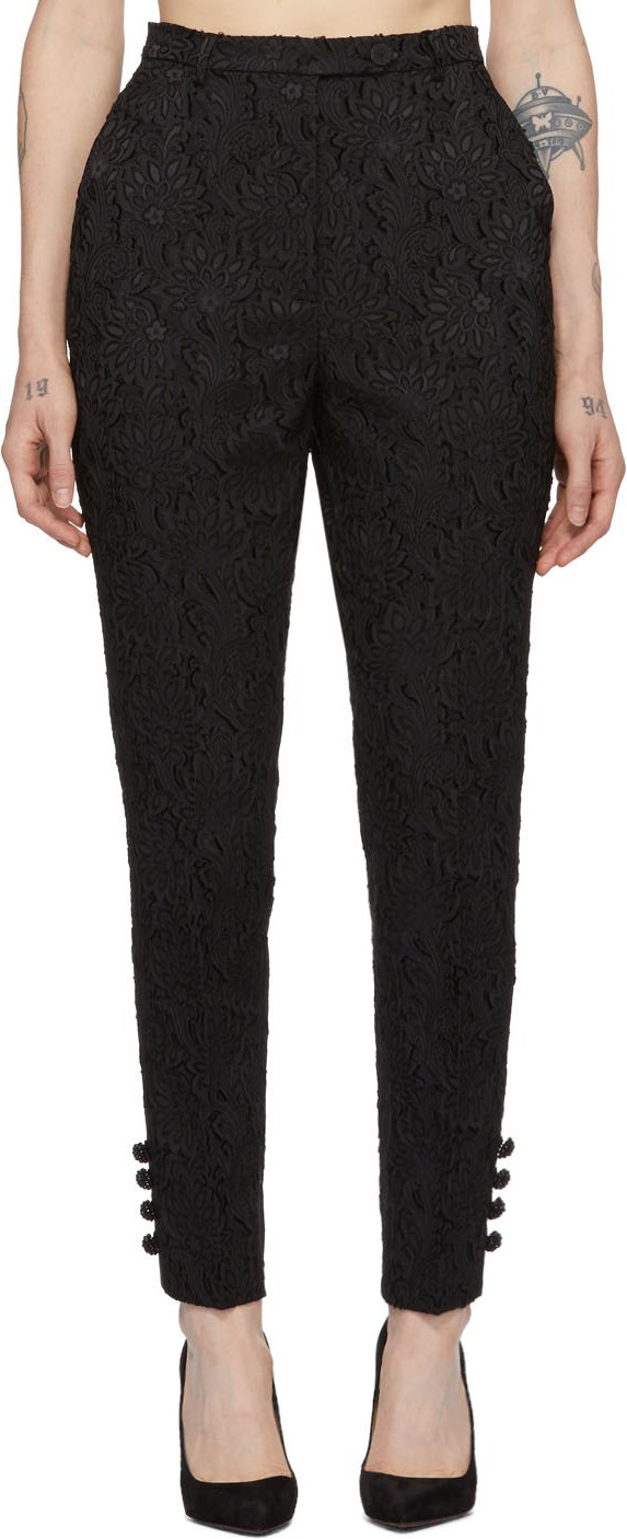 Erdem Black Bernadina Trousers
