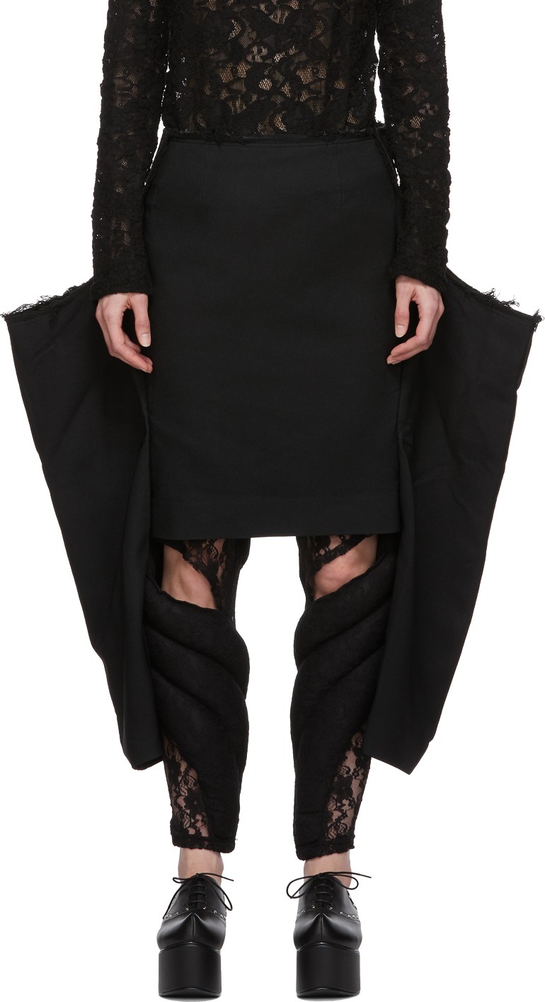 Comme Des Garcons Black Legs Skirt