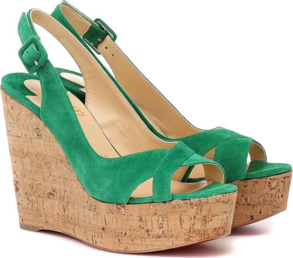 Christian Louboutin Reine De Liege 120 suede wedges
