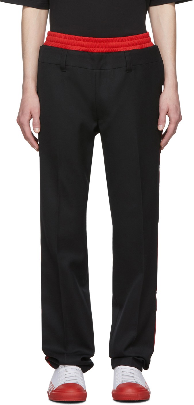 Burberry London England Black Wide Tailored Trousers