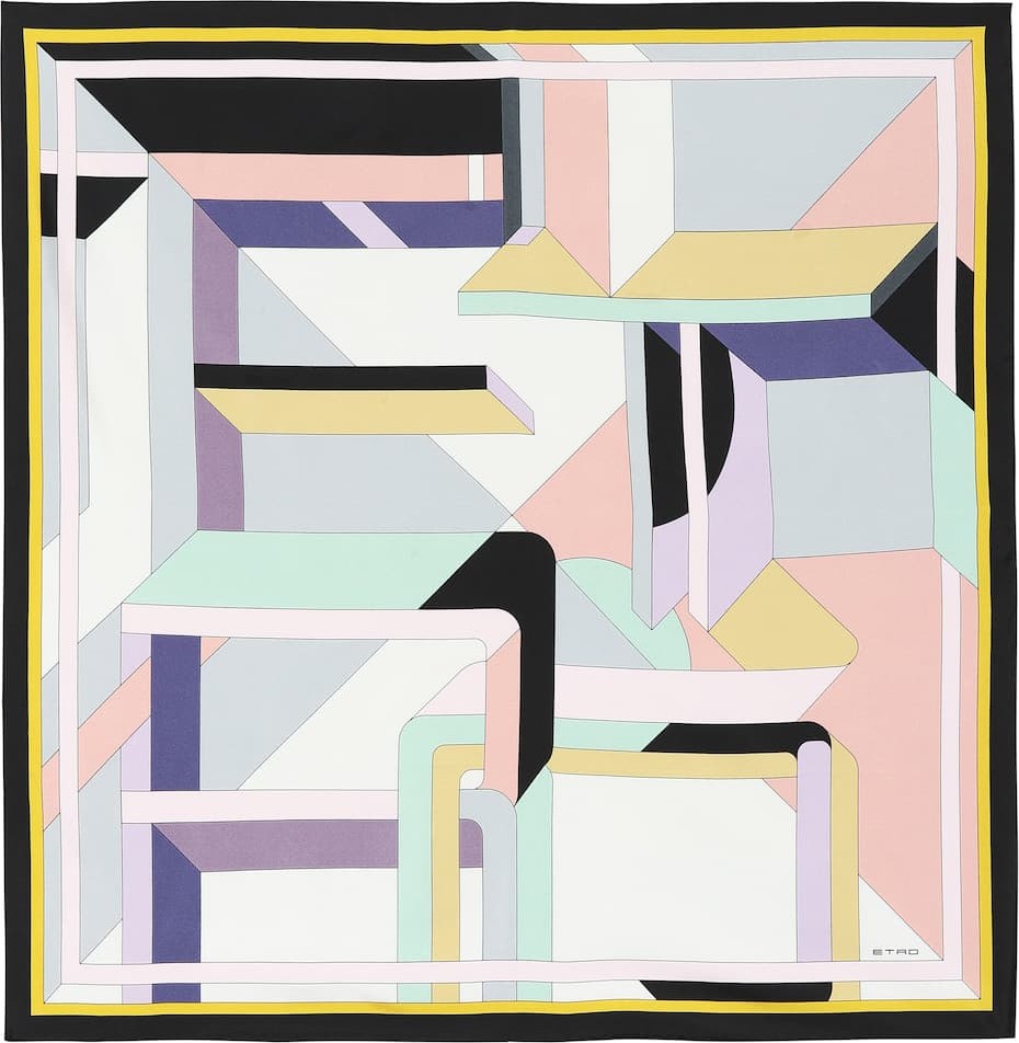 Etro Printed silk scarf