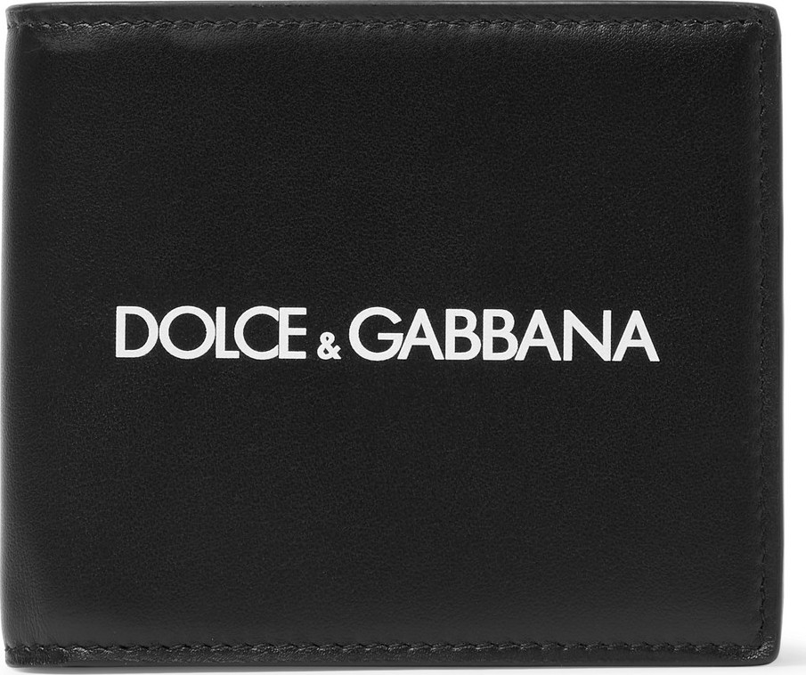 Dolce & Gabbana Logo-Print Leather Billfold Wallet